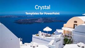  Presentation with view of village in cordillera - Cool new PPT layouts with ias - panoramic view from oia village backdrop and a teal colored foreground