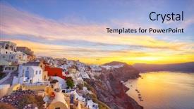  Presentation with church blue - Cool new theme with ias - picturesque view old town backdrop and a light blue colored foreground