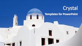  Presentation with church blue - Amazing presentation having ias - white buildings and church backdrop and a  colored foreground