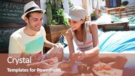  Presentation with tourists - Audience pleasing presentation consisting of ibiza - couple of tourists having finger backdrop and a red colored foreground