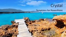  Presentation with canal - Theme enhanced with ibiza canal d en marti background and a light blue colored foreground