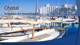  Presentation with san antonio - Slides consisting of ibiza san antonio abad boats background and a light blue colored foreground