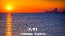  Presentation with arizona sunset view - Presentation theme with ibiza sunset es vedra view background and a gray colored foreground