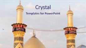  Presentation with iraq - PPT layouts with ibn ali in karbala iraq background and a sky blue colored foreground