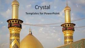  Presentation with iraq - Colorful slide deck enhanced with ibn ali in karbala iraq backdrop and a light blue colored foreground