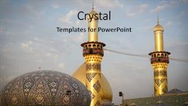  Presentation with iraq - Cool new presentation theme with ibn ali in karbala iraq backdrop and a light gray colored foreground