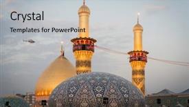  Presentation with iraq - Amazing PPT layouts having ibn ali in karbala iraq backdrop and a light gray colored foreground