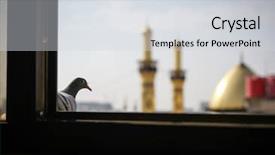  Presentation with iraq - PPT theme consisting of ibn ali in karbala iraq background and a light gray colored foreground