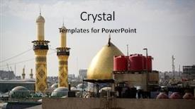  Presentation with iraq - Slide set enhanced with ibn ali in karbala iraq background and a light gray colored foreground