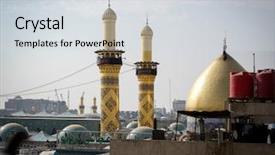  Presentation with iraq - Amazing presentation design having ibn ali in karbala iraq backdrop and a sky blue colored foreground