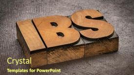  Presentation with abstract health - Theme with ibs-irritable-bowel-syndrome-word background and a tawny brown colored foreground