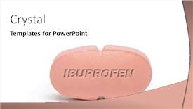  Presentation with medical pills - Presentation with ibuprofen-pharmaceutical-medicine-pills-tablet background and a white colored foreground