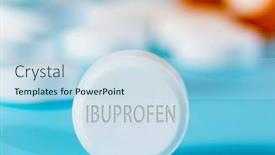  Presentation with anti drug - Audience pleasing slide deck consisting of ibuprofen-pill-ibuprofen backdrop and a light blue colored foreground