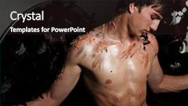  Presentation with angel wings - Colorful slide deck enhanced with icarus with broken wings backdrop and a wine colored foreground