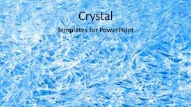  Presentation with crystal ice - PPT theme with ice abstract textured background background and a light blue colored foreground