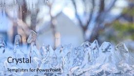  Presentation with winter ice - Amazing slide deck having ice and condensation backdrop and a light blue colored foreground