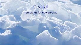  Presentation with ice - PPT theme consisting of ice and snow background and a sky blue colored foreground