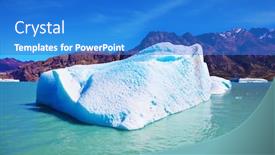  Presentation with lake ice - Beautiful theme featuring ice and sun patagonia argentina excursion on the tourist boat on lake viedma white and blue huge icebergs floating near the ship broadside backdrop and a cobalt blue colored foreground