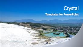  Presentation with southwestern - Cool new theme with ice bath - pamukkale natural site in denizli backdrop and a teal colored foreground
