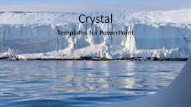  Presentation with glacier - PPT theme with ice berg - arctic glacier background and a light blue colored foreground