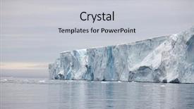  Presentation with glacier - PPT theme enhanced with ice berg - arctic glacier background and a light gray colored foreground
