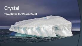  Presentation with iceberg - Cool new presentation theme with ice berg - beautiful iceberg backdrop and a gray colored foreground