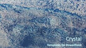  Presentation with usa health economics - PPT theme featuring ice berg - glacier in alaska usa background and a ocean colored foreground