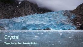  Presentation with iceberg - Cool new presentation theme with ice berg - iceberg on alaska backdrop and a ocean colored foreground
