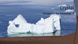 Presentation with iceberg - Slide deck enhanced with ice berg - iceberg background and a teal colored foreground