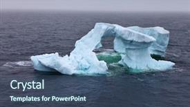  Presentation with iceberg - Colorful theme enhanced with ice berg - iceberg backdrop and a ocean colored foreground
