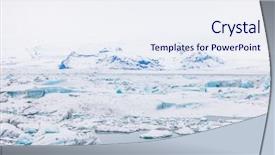  Presentation with lagoon - Theme featuring ice berg - icebergs in glacier lagoon iceland background and a sky blue colored foreground