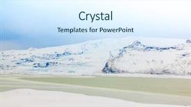  Presentation with lagoon - Beautiful presentation featuring ice berg - icebergs in glacier lagoon iceland backdrop and a sky blue colored foreground