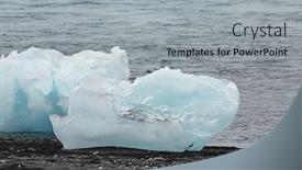  Presentation with ice - Amazing presentation having ice-blocks-washed-ashore backdrop and a light gray colored foreground