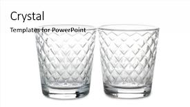  Presentation with goblet - Cool new presentation theme with ice breaker - vintage glass goblet on white backdrop and a white colored foreground