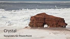  Presentation with erosion - Slide deck with ice breaking around an interesting background and a  colored foreground