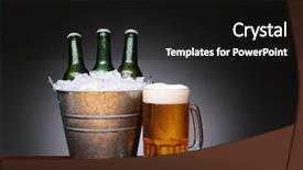  Presentation with wood gray - Colorful slide deck enhanced with ice bucket with three green backdrop and a black colored foreground