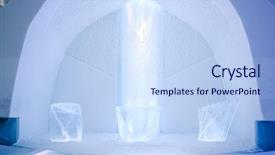  Presentation with ice - Slides with ice cathedral in kiruna sweden background and a sky blue colored foreground