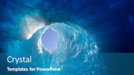  Presentation with ice hockey in canada - Presentation theme with ice-cave-in-high-mountains background and a  colored foreground
