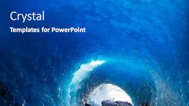  Presentation with cave - Presentation theme consisting of ice-cave-in-high-mountains background and a  colored foreground