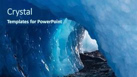  Presentation with cave - Theme with ice-cave-in-high-mountains background and a  colored foreground