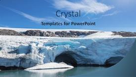  Presentation with canada - Presentation design consisting of ice-cave-in-high-mountains background and a light blue colored foreground
