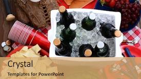  Presentation with corn dog - Cool new slide set with ice chest full of beer backdrop and a yellow colored foreground