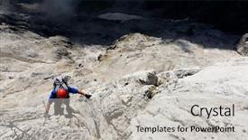  Presentation with alps - Beautiful slides featuring ice climber - climbing on koenigsjodler ridge austrian backdrop and a light gray colored foreground