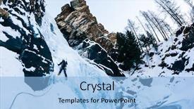  Presentation with nhl hockey ice referee - Audience pleasing presentation design consisting of ice climbing male climber backdrop and a light blue colored foreground