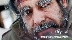  Presentation with homeless - Presentation design with lake with jet d eau background and a light gray colored foreground.