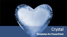  Presentation with ice blue - Beautiful slides featuring ice cold blue heart over black backdrop and a teal colored foreground