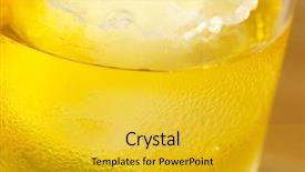  Presentation with cold beer - Presentation design consisting of ice cold pint of beer background and a gold colored foreground