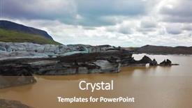  Presentation with lake ice - Colorful theme enhanced with ice covered with volcanic ash backdrop and a coral colored foreground