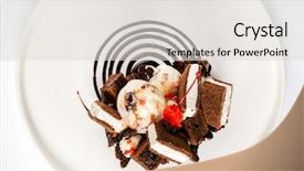  Presentation with dessert - Slide set with ice cream and brownie background and a lemonade colored foreground