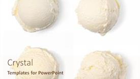  Presentation with dessert oreo ice cream - Audience pleasing presentation theme consisting of ice-cream-ball-isolated backdrop and a cream colored foreground